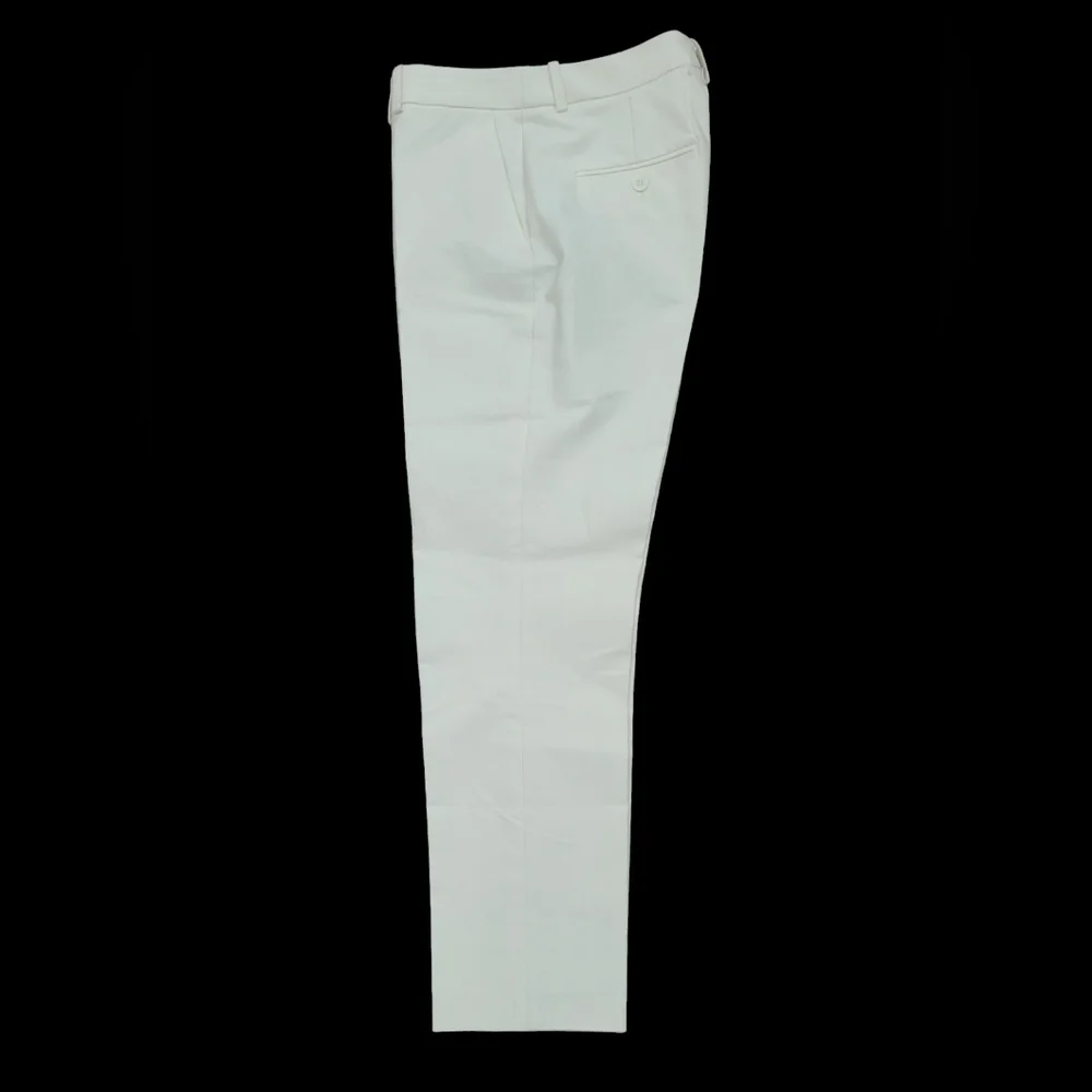 Michael Kors Collection Made in Italy Cream Cotton Stretch Office Pants 6